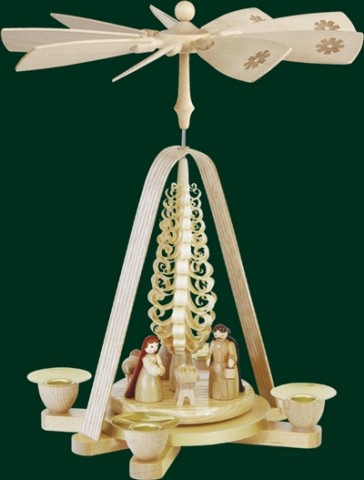 Nativity and Tree Christmas Pyramid - TEMPORARILY OUT OF STOCK