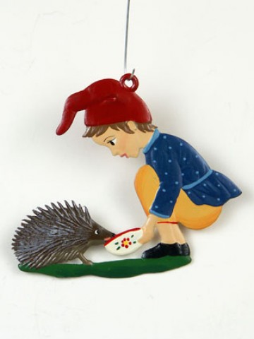 Boy Feeding a Porcupine Hanging Ornament Wilhelm Schweizer 