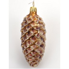 Frosted Mouth Blown Glass Ornament 'Pine Cone' - TEMPORARILY OUT OF STOCK