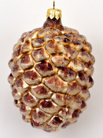 Frosted Mouth Blown Glass Ornament Pine Cone TEMPORARILY OUT OF STOCK -