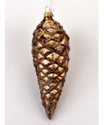 Frosted Mouth Blown Glass Ornament 'Pine Cone' - TEMPORARILY OUT OF STOCK