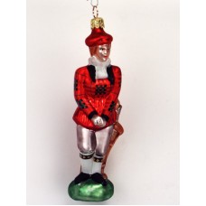 Mouth Blown Glass Ornament 'Golfer Female' 