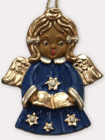 Wax Ornament Hand Painted 'Angel Blue' 