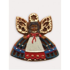 Wax Ornament Hand Painted 'Angel with Blue Dress' 
