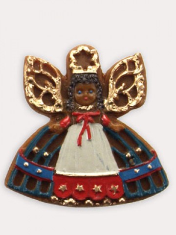 Wax Ornament Hand Painted 'Angel with Blue Dress' 