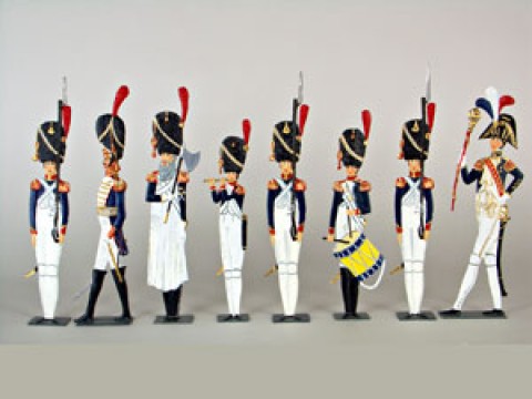 French Guard Soldiers Standing Pewter Wilhelm Schweizer 