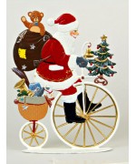 ARTIST WILHELM SCHWEIZER GERMAN ZINNFIGUREN 3.5"x 4" Santa with Bambi 