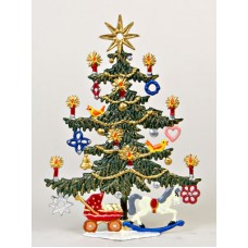 Tree with Star and Toys Christmas Pewter Wilhelm Schweizer 