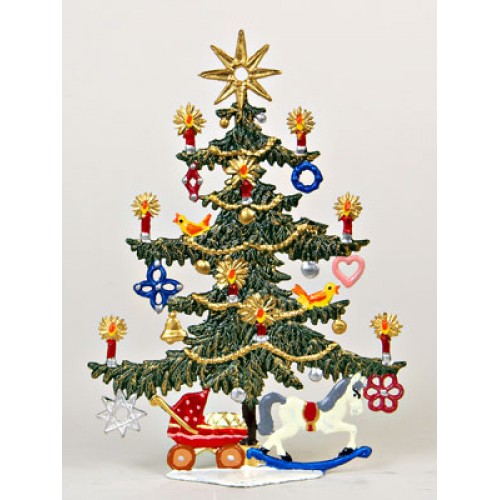 Tree with Star and Toys Christmas Pewter Wilhelm Schweizer 