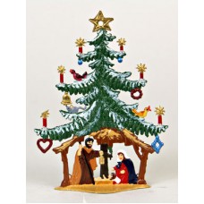 Nativity Tree Christmas Pewter Wilhelm Schweizer
