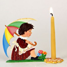 Wilhelm Schweizer Easter Oster Pewter Umbrella Girl