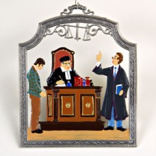 The Lawyer and the Judge Window Wall Hanging Wilhelm Schweizer 