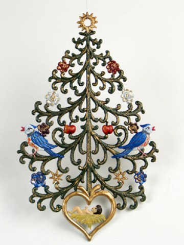 Weihnachtsbaum mit Krippe Christmas Pewter Wilhelm Schweizer