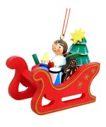Christian Ulbricht German Ornament Angel on Sleigh - TEMPORARILY OUT OF STOCK