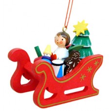 Christian Ulbricht German Ornament Angel on Sleigh - TEMPORARILY OUT OF STOCK