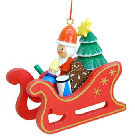 Christian Ulbricht German Ornament Santa on a Sleigh - TEMPORARILY OUT OF STOCK