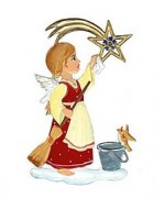 Angel Cleaning Star Christmas Pewter Wilhelm Schweizer - TEMPORARILY OUT OF STOCK