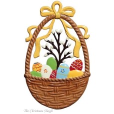 Wilhelm Schweizer Easter Oster Pewter Egg Basket 