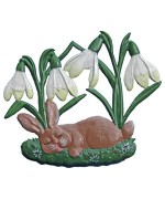 Wilhelm Schweizer Easter Oster Pewter Bunny Napping