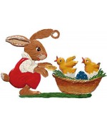 Wilhelm Schweizer Easter Oster Pewter Bunny Watching Peeps Hatch