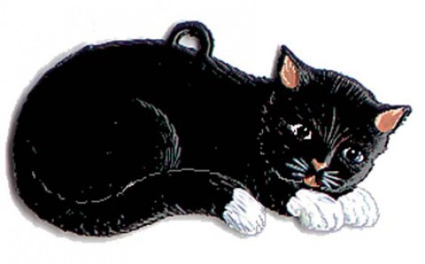Cat Laying Down Hanging Ornament Wilhelm Schweizer 