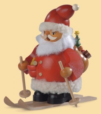 Mueller Smokerman Erzgebirge 'Skiing Santa Claus' 
