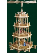 TEMPORARILY OUT OF STOCK <BR><BR>  Nativity 3 Tier Christmas Pyramid 