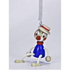 TEMPORARILY OUT OF STOCK - Little Clown with Hat GERMAN WOODY JUMPERS! 