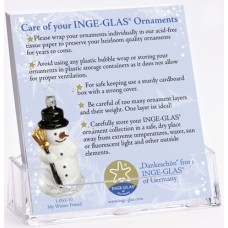 FREE German Glass Ornament Care Info Sheet 
