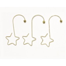 TEMPORARILY OUT OF STOCK - Gold Star Shaped Ornament Hooks 