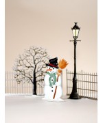 Snowman in the Park Christmas Pewter Wilhelm Schweizer