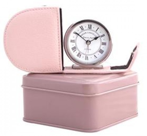 Roger Lascelles  Pink Leather Clock 