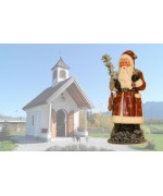 TEMPORARILY OUT OF STOCK - Ino Schaller Paper Machee Santa with Tree