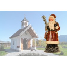 TEMPORARILY OUT OF STOCK - Ino Schaller Paper Machee Santa with Tree
