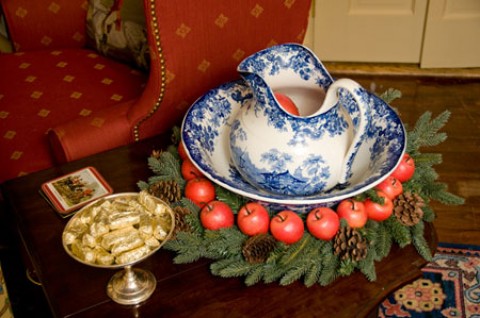 Christmas Wreath with Pitcher 