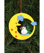 Christian Ulbricht German Ornament Snowman in Moon - TEMPORARILY OUT OF STOCK