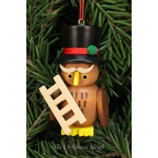 Christian Ulbricht German Ornament Chimney Sweep Owl - TEMPORARILY OUT OF STOCK