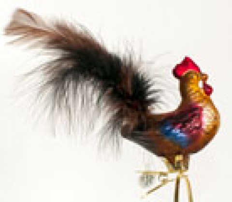 TEMPORARILY OUT OF STOCK - Mouth Blown Glass Ornament Rooster