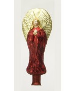 Mouth Blown Glass Tree Topper 'Red Angel' 