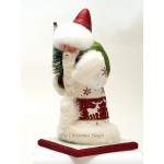TEMPORARILY OUT OF STOCK - Ino Schaller  Paper Mache Santa  'Red with Tree' 