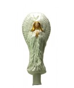 Mouth Blown Glass Tree Topper 'White Angel' 