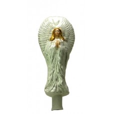 Mouth Blown Glass Tree Topper 'White Angel' 