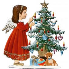 Girl Decorating the Tree Anno 1992 Christmas Pewter Wilhelm Schweizer 