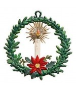 Wreath with Candle - Christmas Pewter Wilhelm Schweizer - TEMPORARILY OUT OF STOCK
