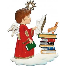 Angel Reading Christmas Pewter Wilhelm Schweizer - TEMPORARILY OUT OF STOCK