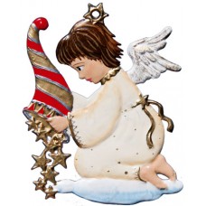 Angel Pouring Stars Christmas Pewter Wilhelm Schweizer