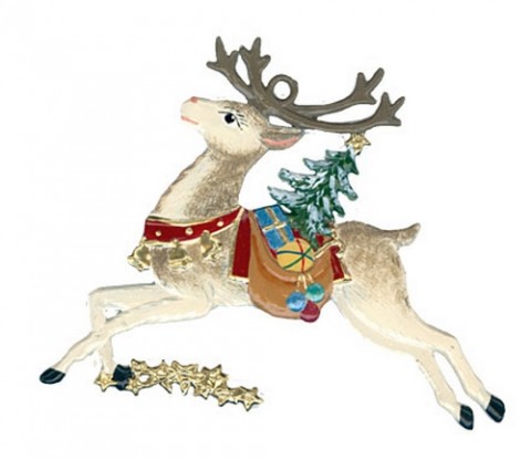 Reindeer Christmas Pewter Wilhelm Schweizer