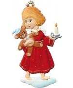 Girl with Night Candle Christmas Pewter Wilhelm Schweizer - TEMPORARILY OUT OF STOCK