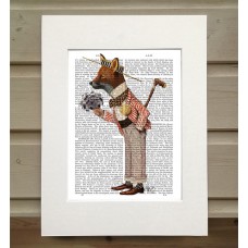Fox in Boater FabFunky Book Print - TEMPORARILY OUT OF STOCK
