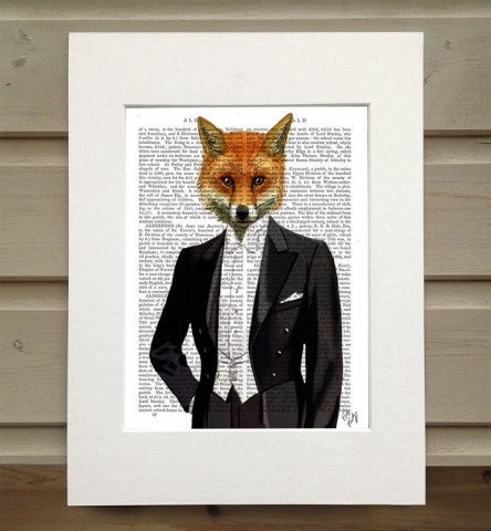 Fox in Evening Suit FabFunky Book Print - TEMPORARILY OUT OF STOCK